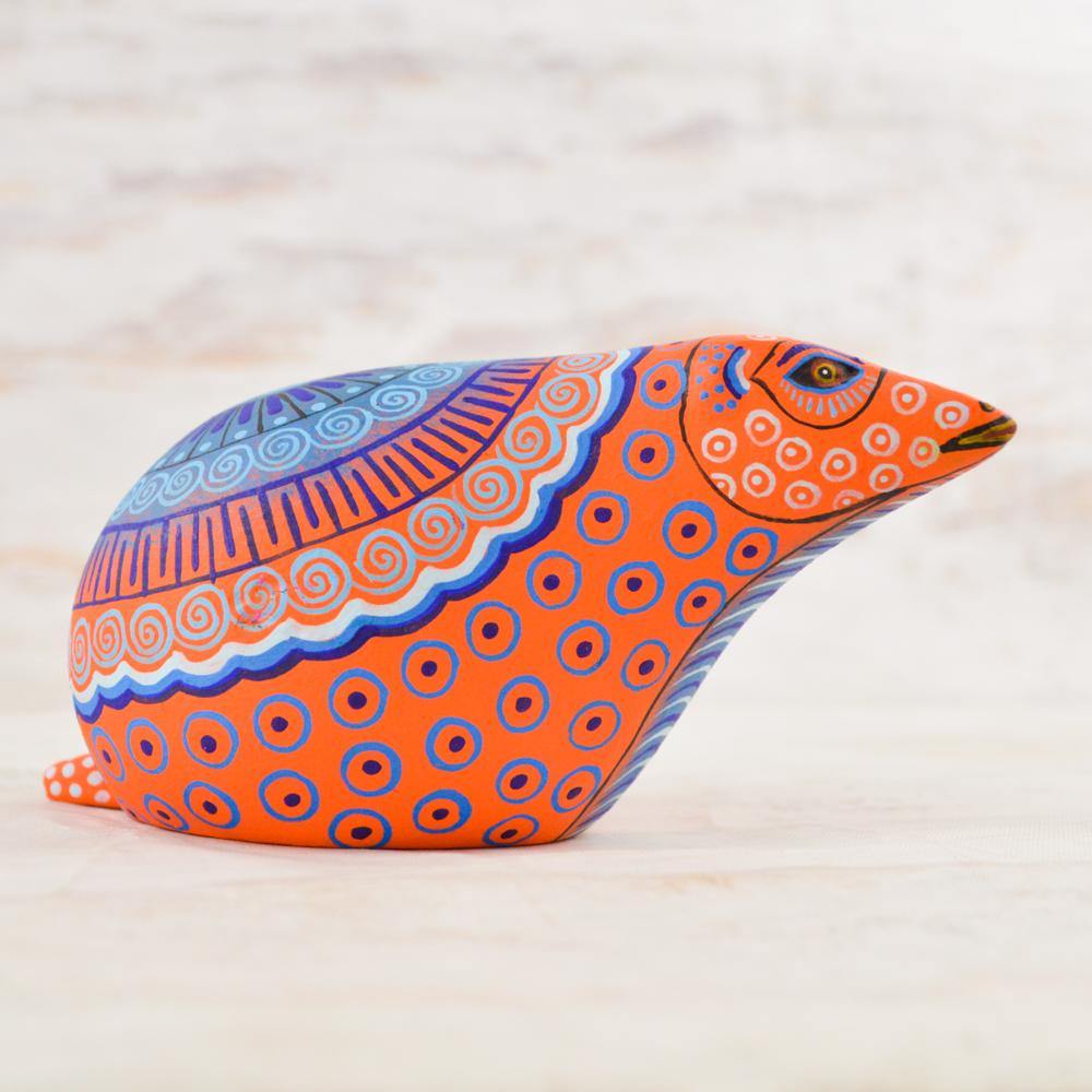 Alebrije Oaxacan Wood Carving Hedgehog- Magia Mexica