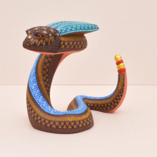 Snake Alebrije Oaxacan Wood Carving - Magia Mexica 