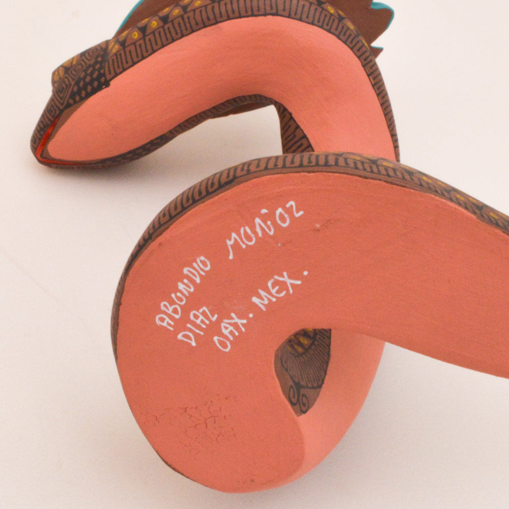 Snake Alebrije Oaxacan Wood Carving - Magia Mexica 