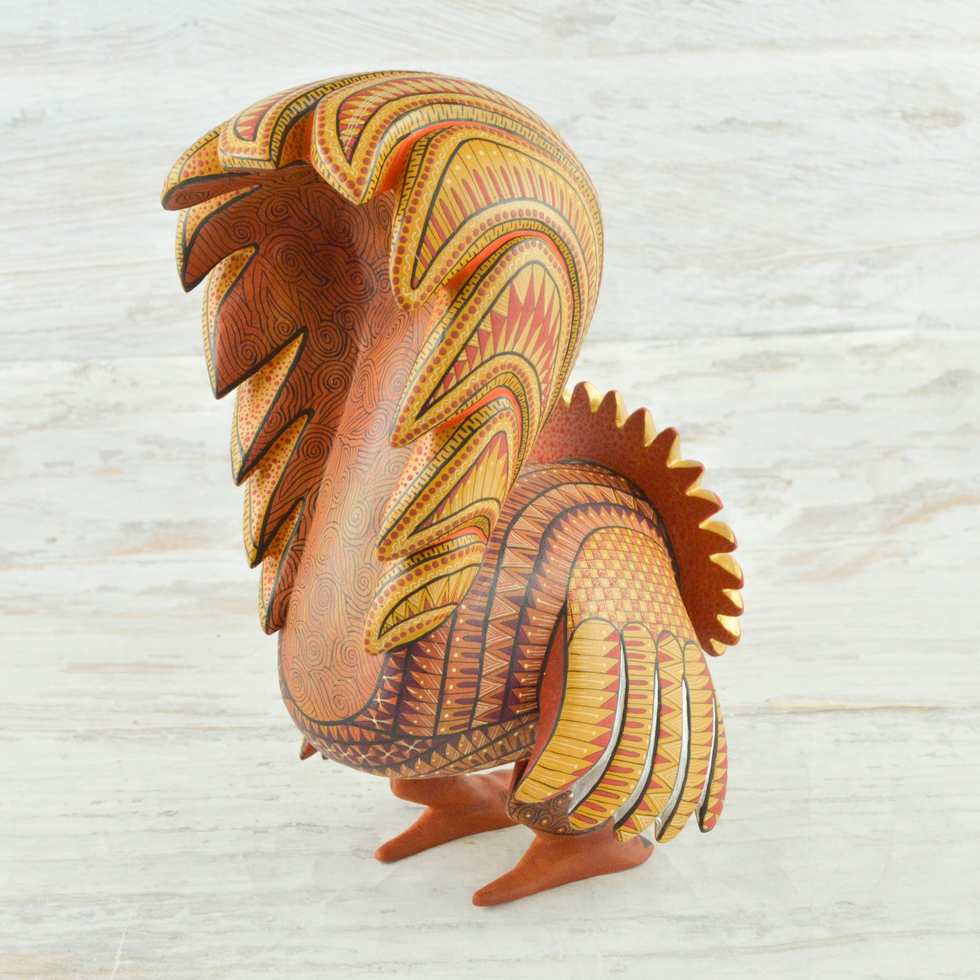 Rooster Alebrije Oaxacan Wood Carving - Alebrije Huichol Mexican Folk art magiamexica.com