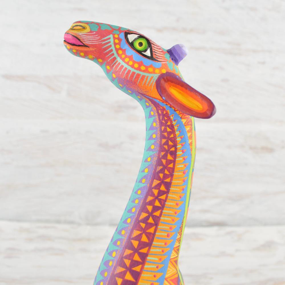 Alebrije Oaxacan Wood Carving Giraffe - Magia Mexica
