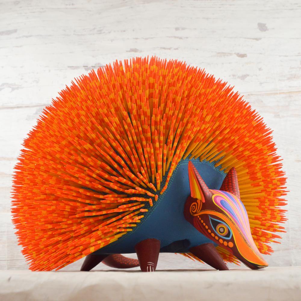 Alebrije Oaxacan Wood Carving Porcupine - Magia Mexica