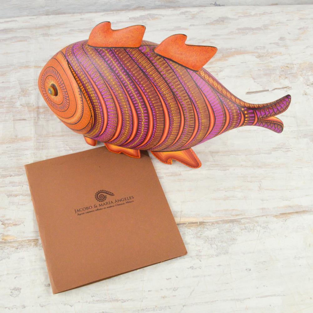 Alebrije Oaxacan Wood Carving Fish - Magia Mexica