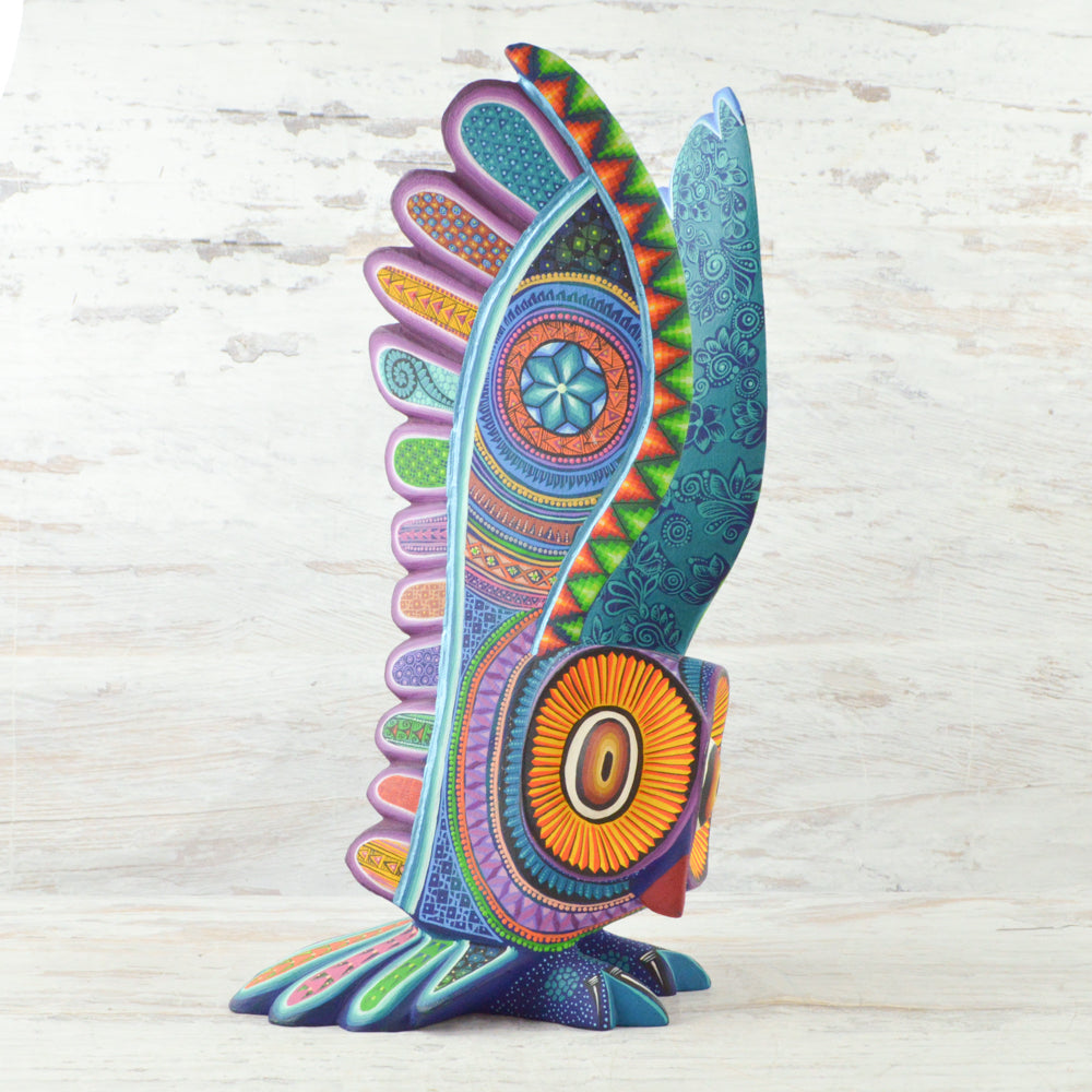 Alebrije Oaxacan Wood Carving Owl - Magia Mexica