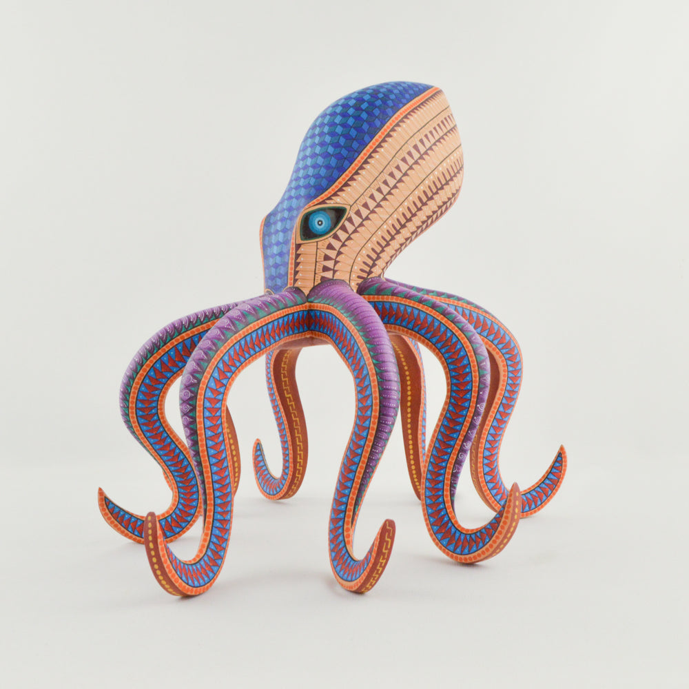 Octopus Alebrije Oaxacan Wood Carving - magiamexica.com