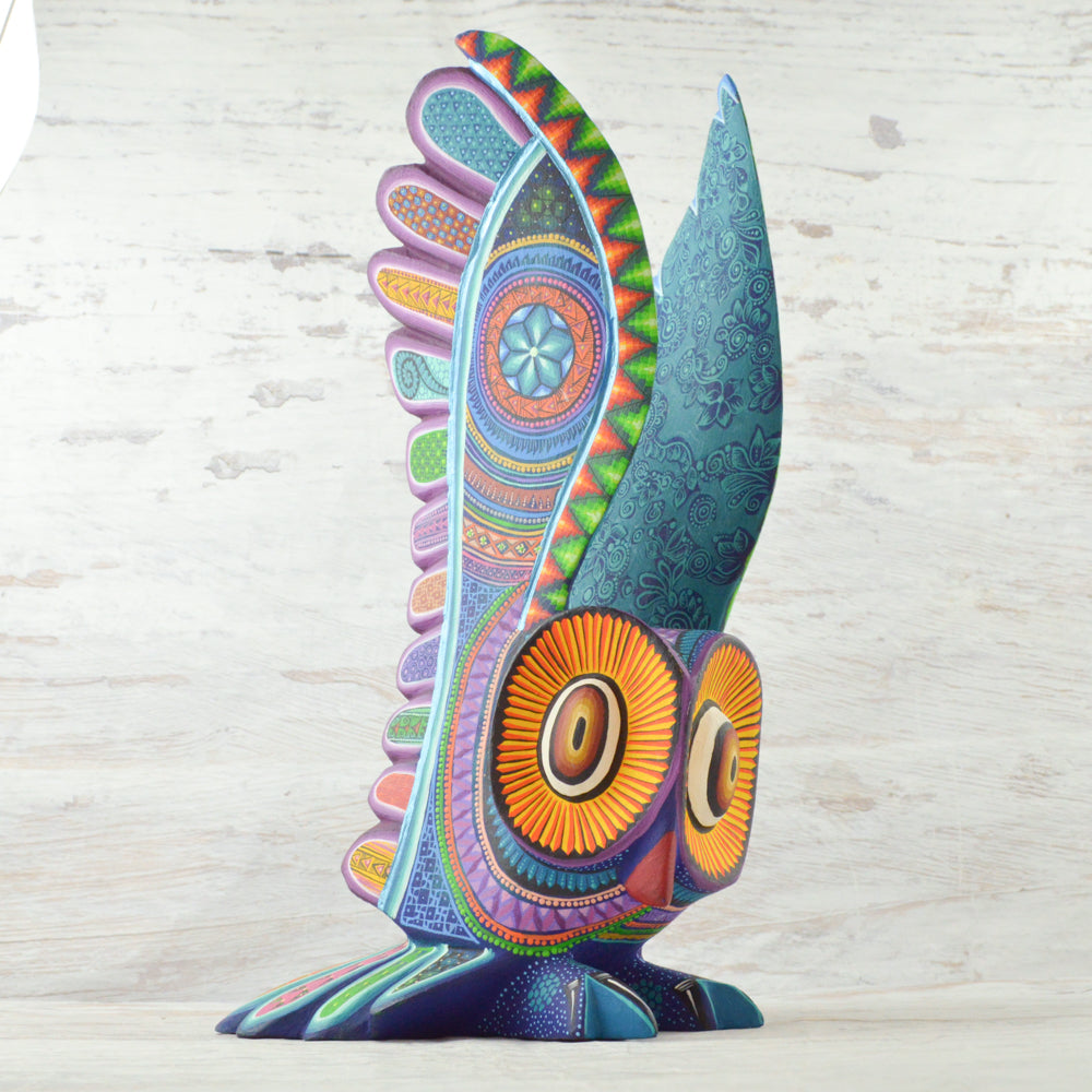 Alebrije Oaxacan Wood Carving Owl - Magia Mexica