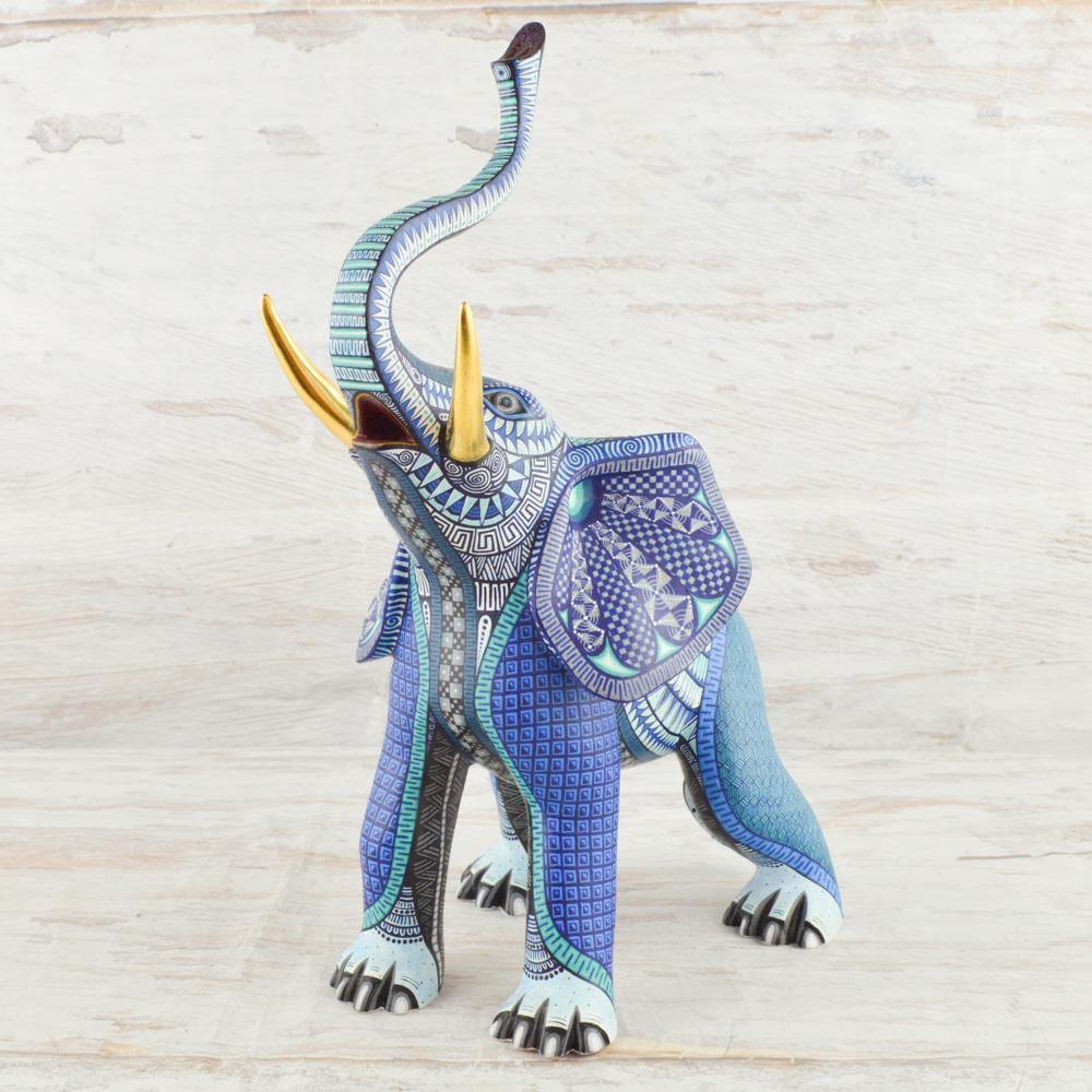 Alebrije Oaxacan Wood Carving Elephant  - Magia Mexica