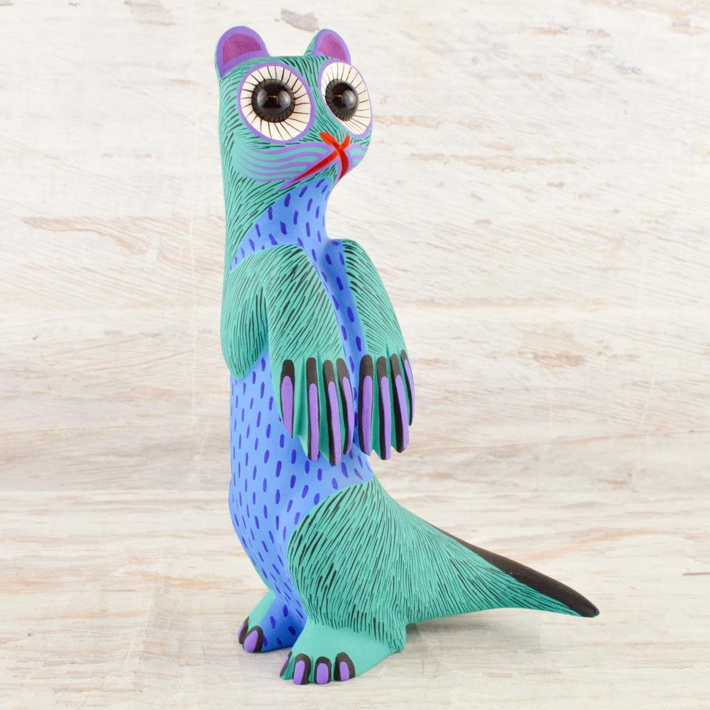 Alebrije Oaxacan Wood Carving Otter - Magia Mexica
