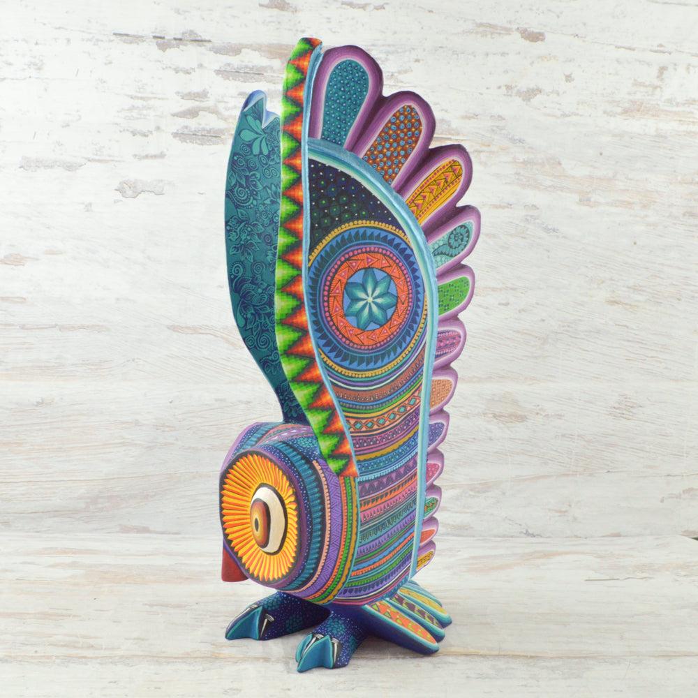 Alebrije Oaxacan Wood Carving Owl - Magia Mexica