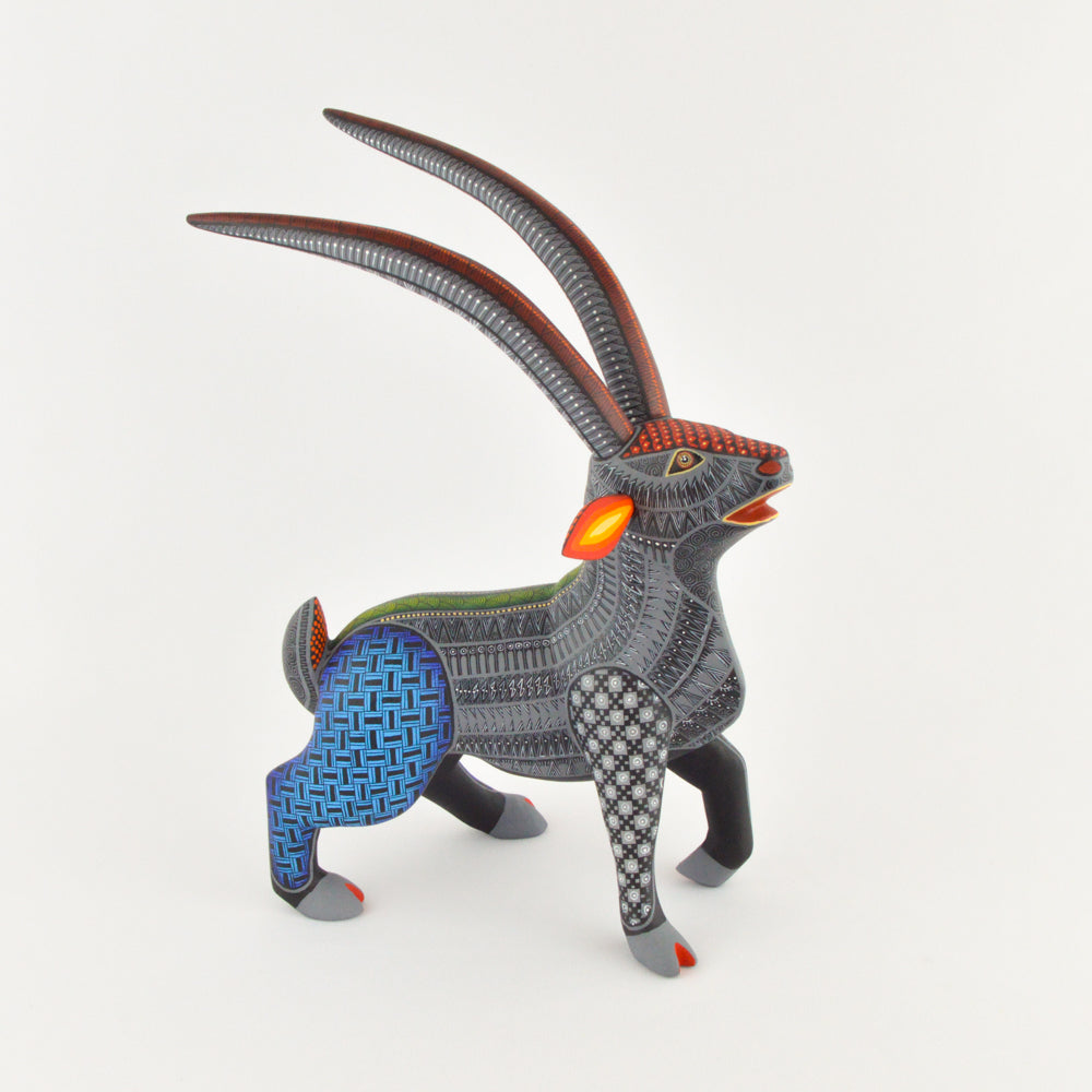 Gazelle Alebrije Oaxaca Wood Carving - magiamexica.com