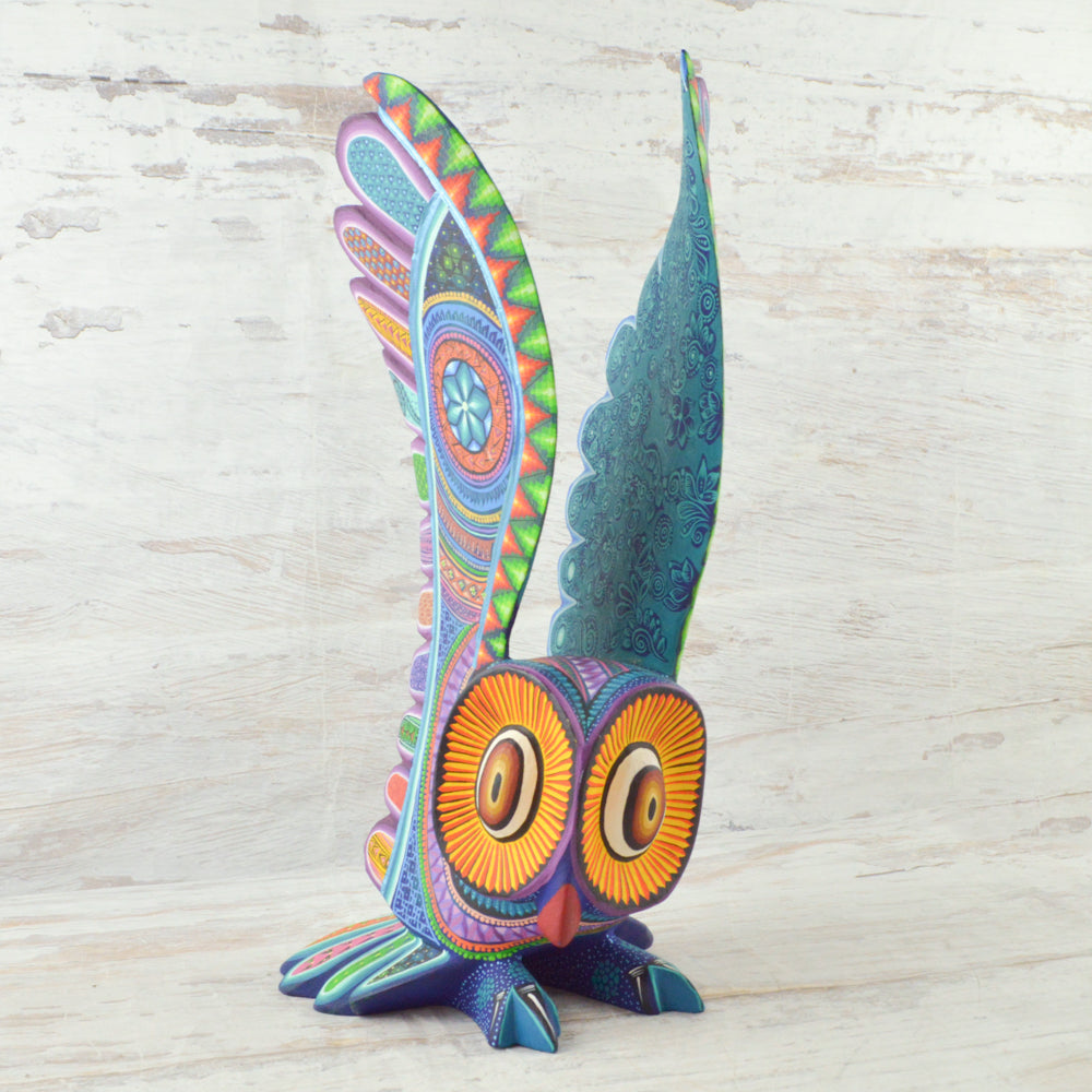 Alebrije Oaxacan Wood Carving Owl - Magia Mexica