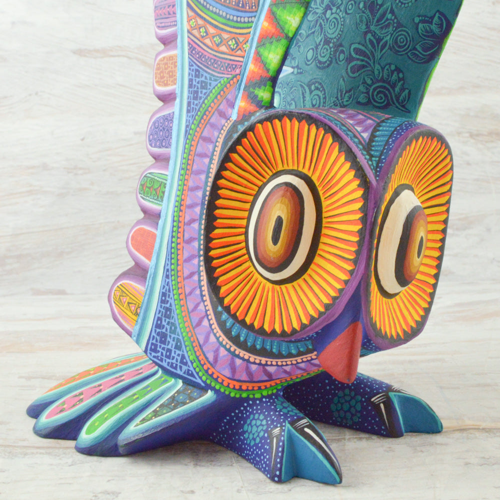 Alebrije Oaxacan Wood Carving Owl - Magia Mexica