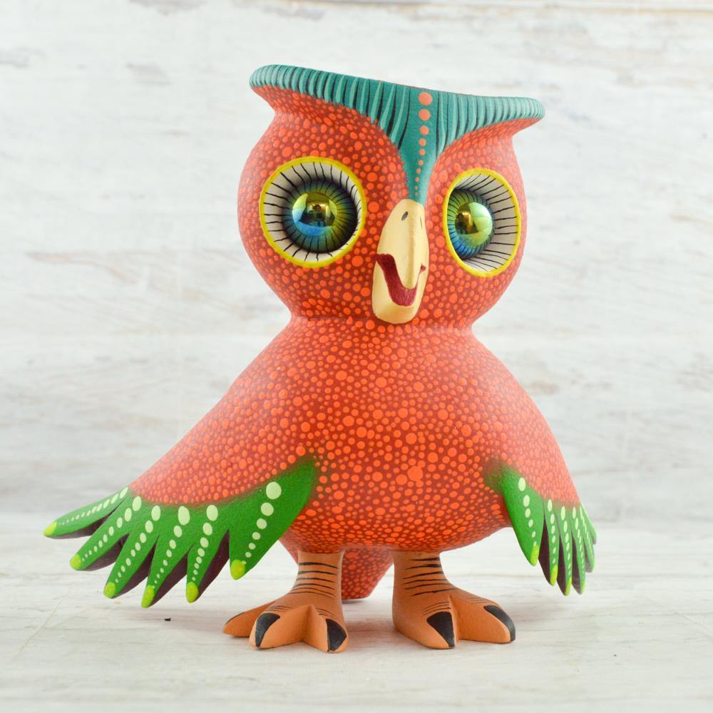 Alebrije Oaxacan Wood Carving Owl - Magia Mexica