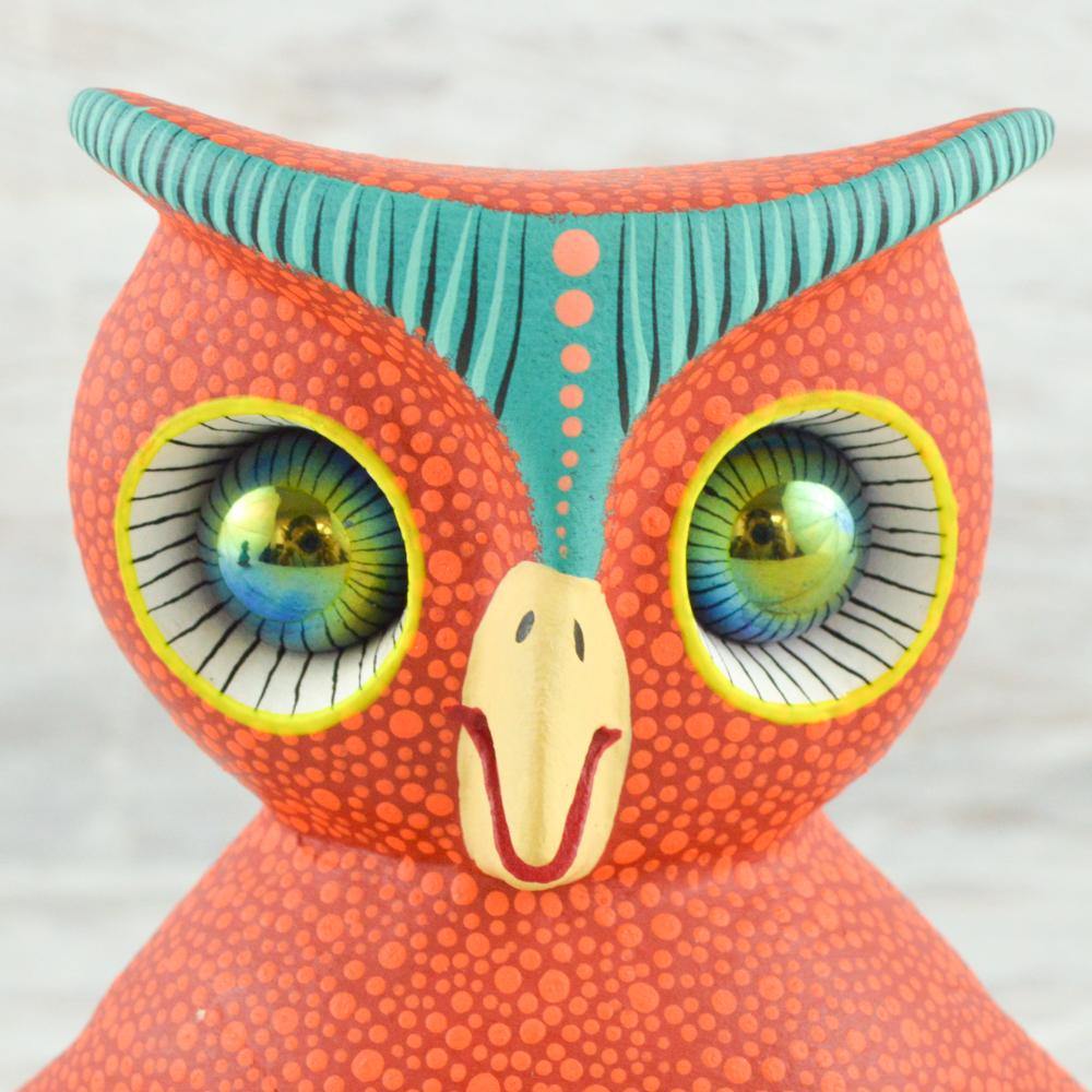 Alebrije Oaxacan Wood Carving Owl - Magia Mexica