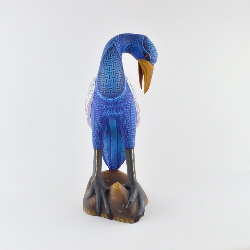 Heron Alebrije Oaxaca Wood Carving - magiamexica.com