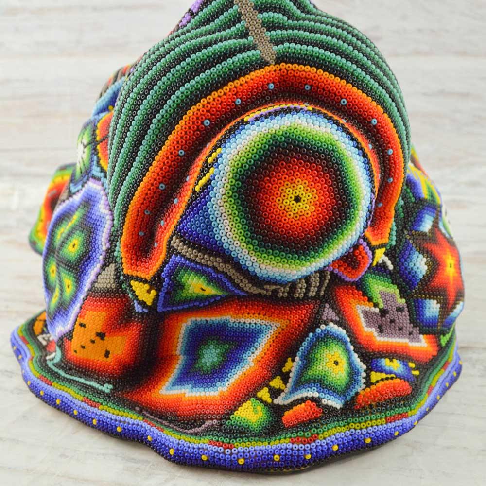Huichol Art Beaded Animals Jaguar Head - Magia Mexica 