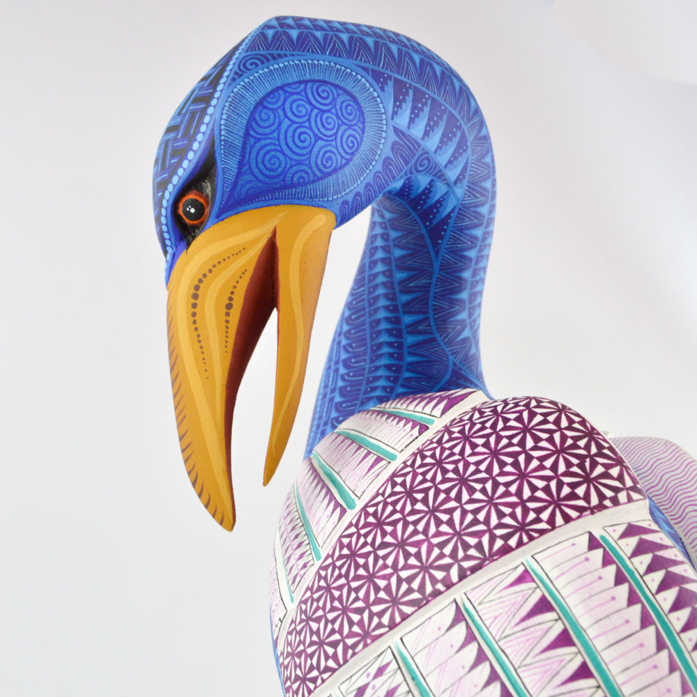 Heron Alebrije Oaxaca Wood Carving - magiamexica.com