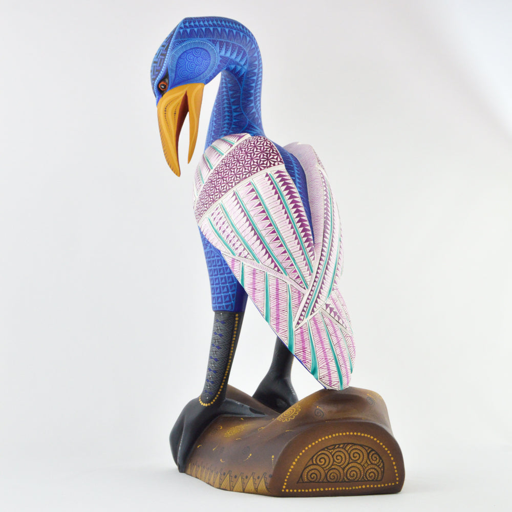 Heron Alebrije Oaxaca Wood Carving - magiamexica.com