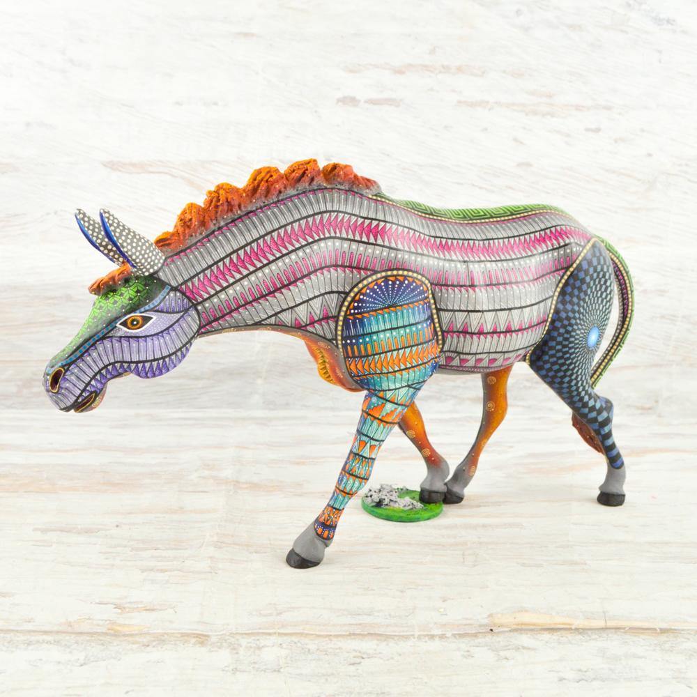 Alebrije Oaxacan Wood Carving Donkey - Magia Mexica