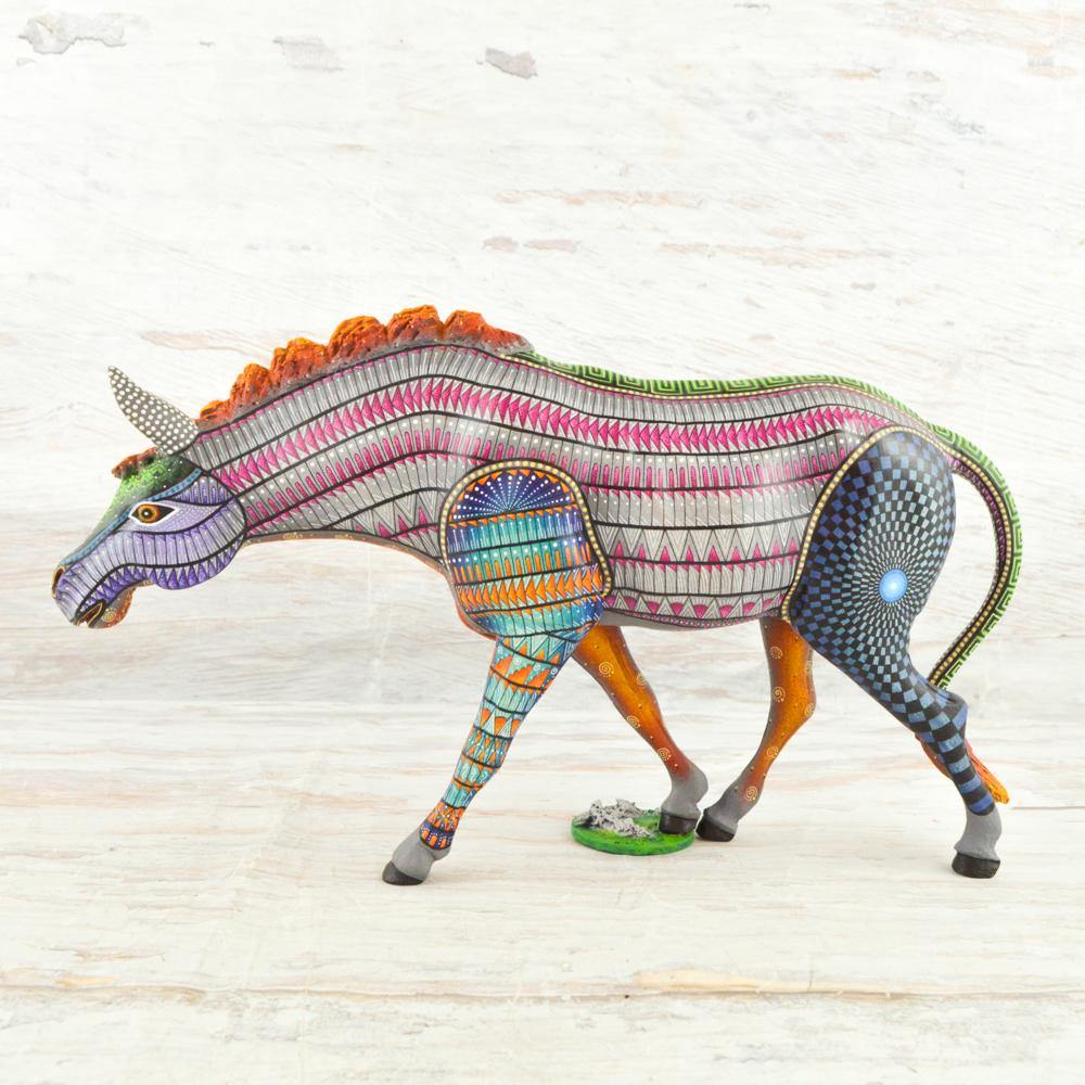 Alebrije Oaxacan Wood Carving Donkey - Magia Mexica