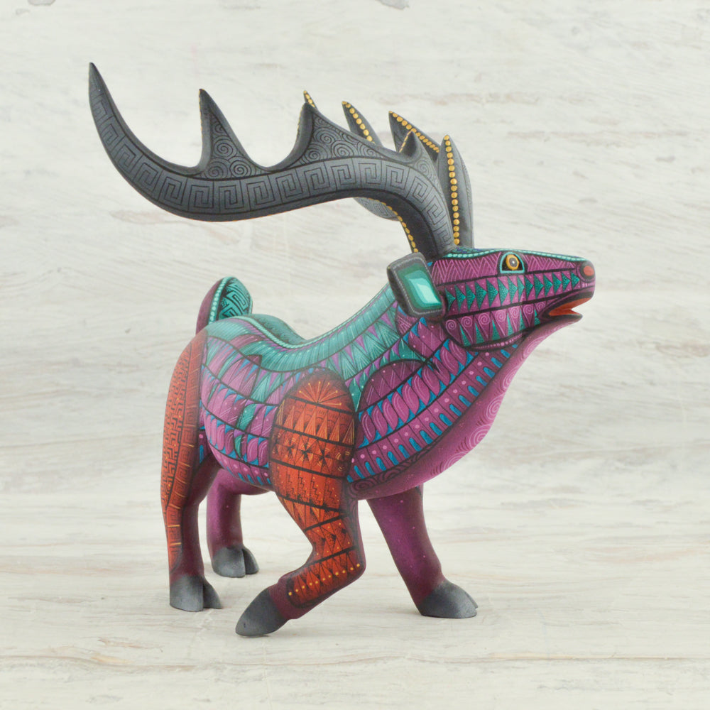 Deer Alebrije Oaxacan Wood Carving - magiamexica.com
