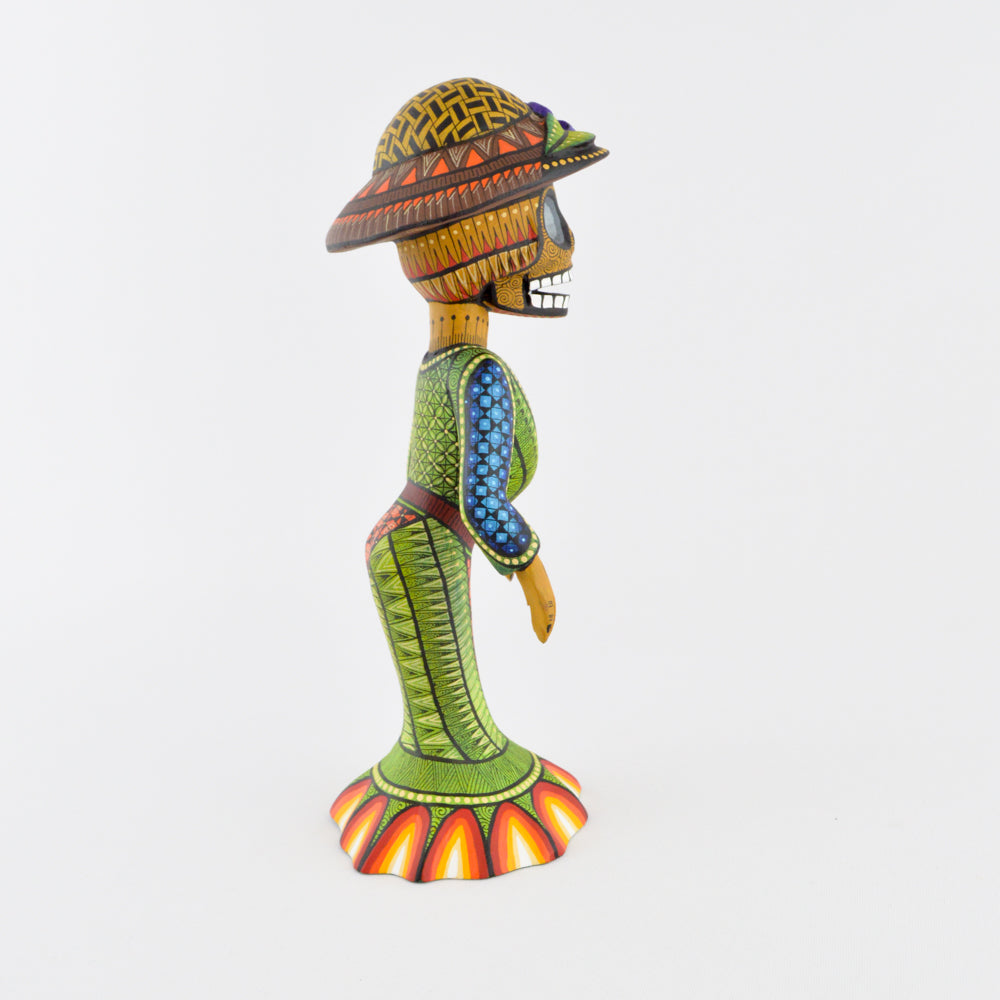 Catrina Alebrije Oaxaca Wood Carving - magiamexica.com
