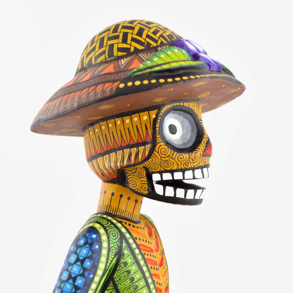 Catrina Alebrije Oaxaca Wood Carving - magiamexica.com