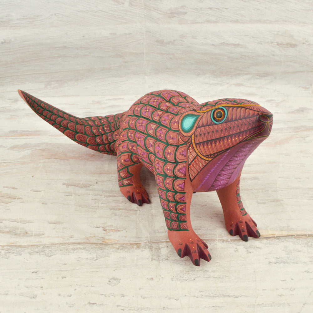 Pangolin Alebrije Oaxacan Wood Carving - magiamexica.com