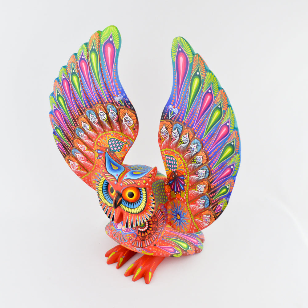 Owl Alebrije Oaxaca Wood Carving - magiamexica.com