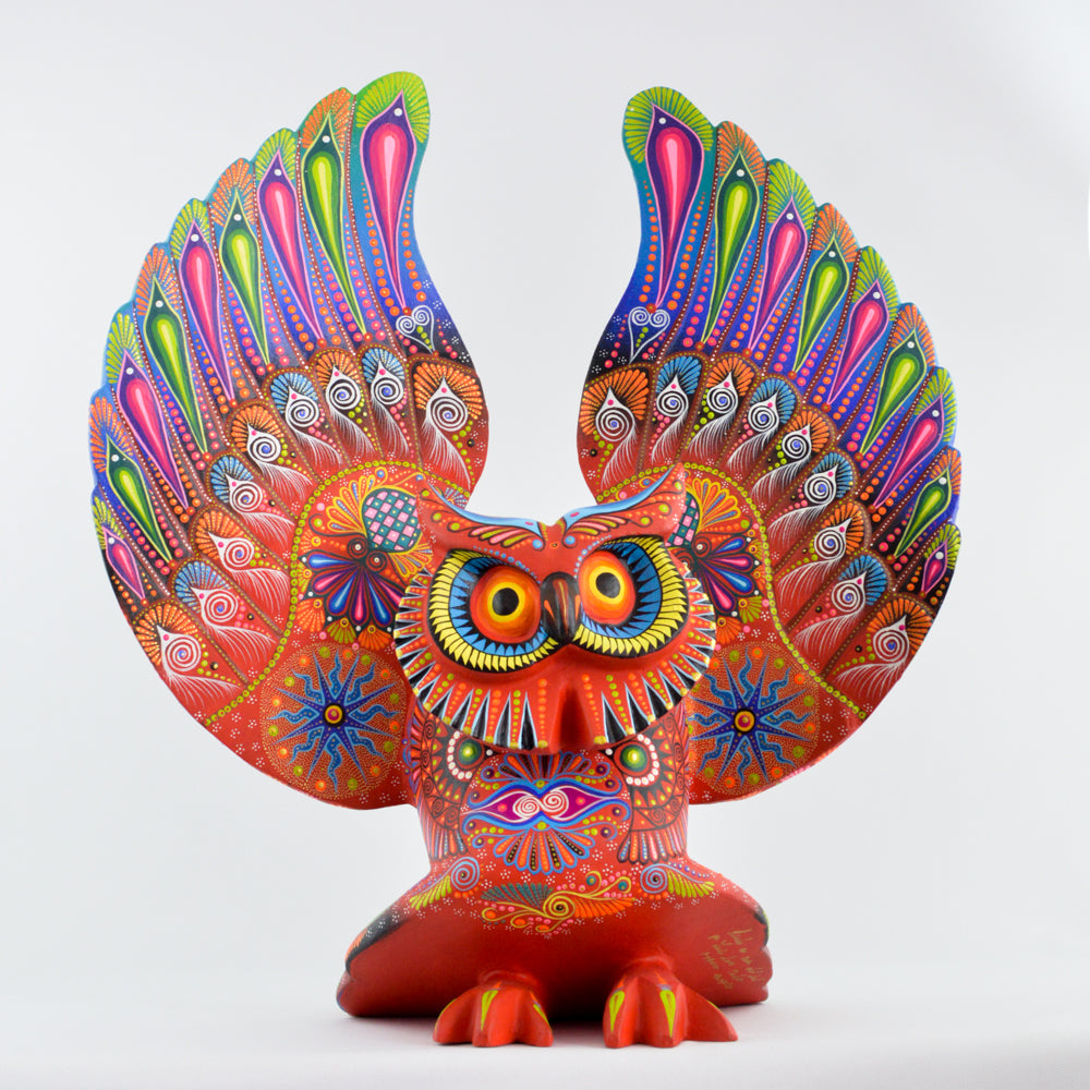 Owl Alebrije Oaxaca Wood Carving - magiamexica.com