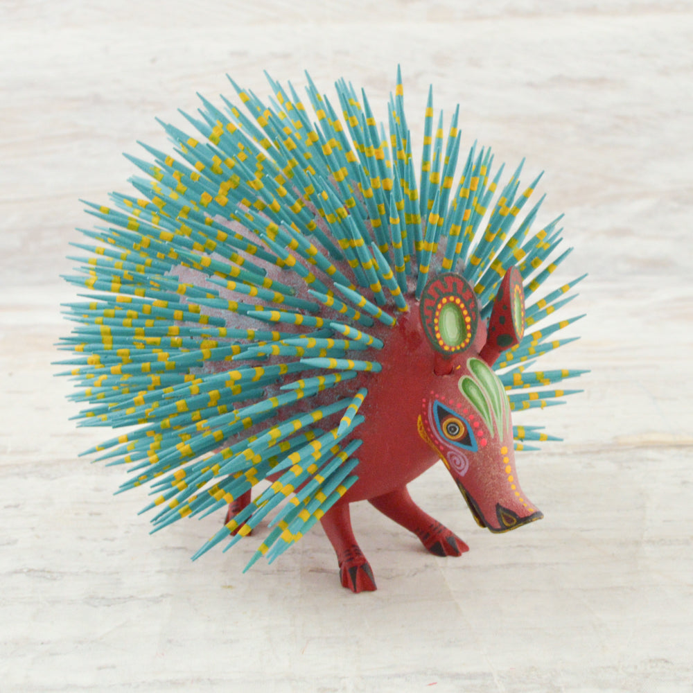 Alebrije Oaxacan Wood Carving Porcupine - Magia Mexica