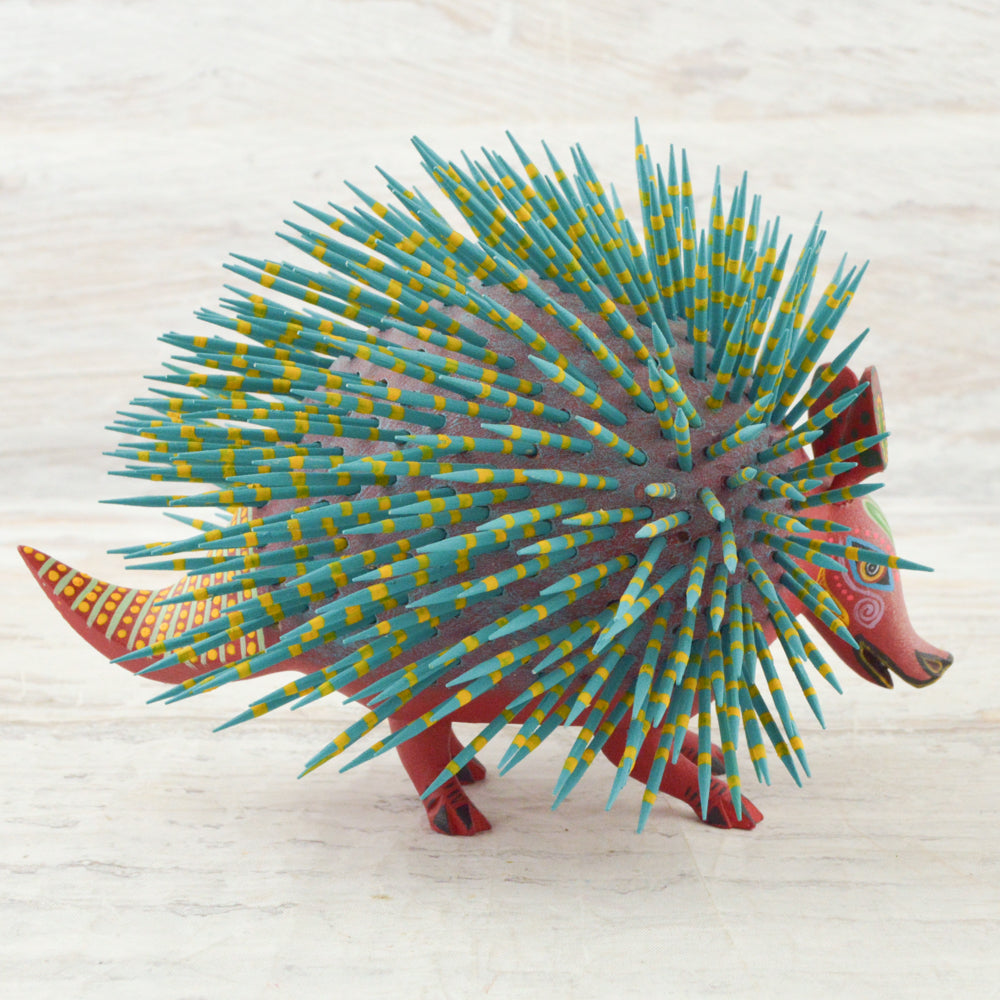 Alebrije Oaxacan Wood Carving Porcupine - Magia Mexica