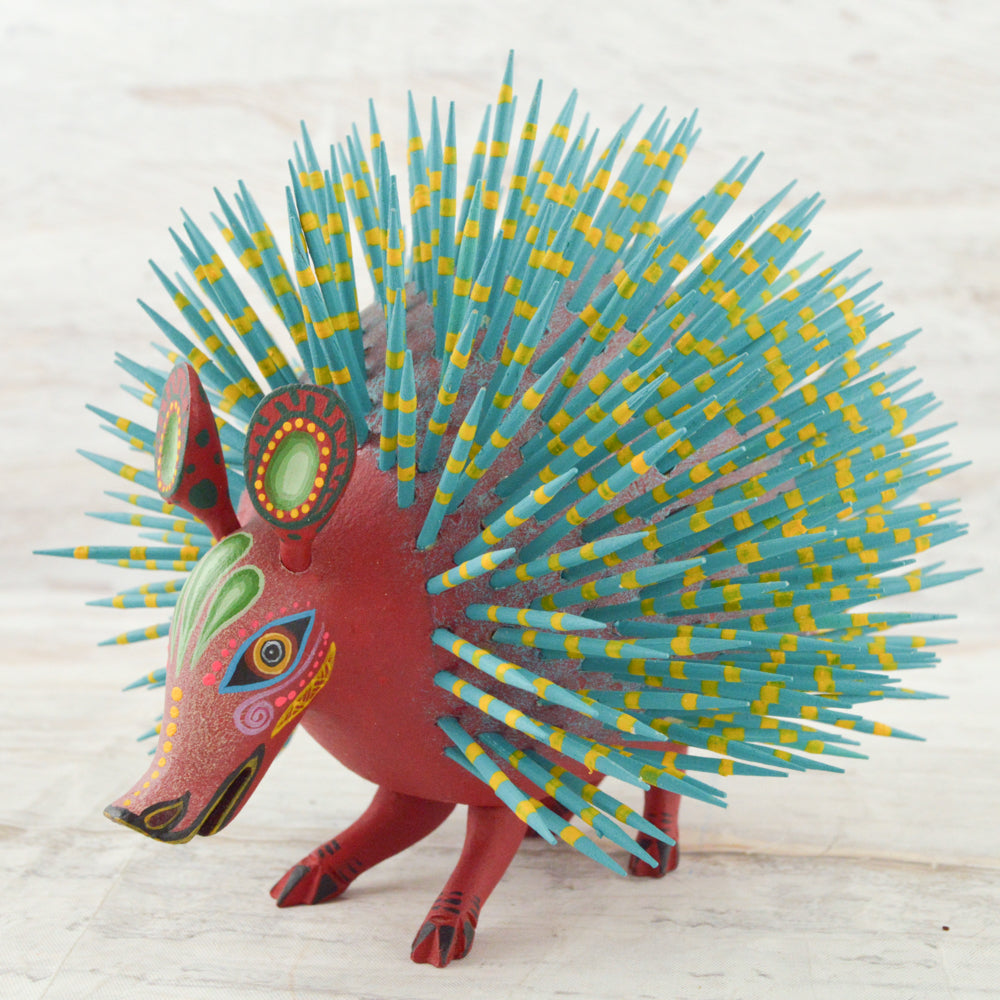 Alebrije Oaxacan Wood Carving Porcupine - Magia Mexica