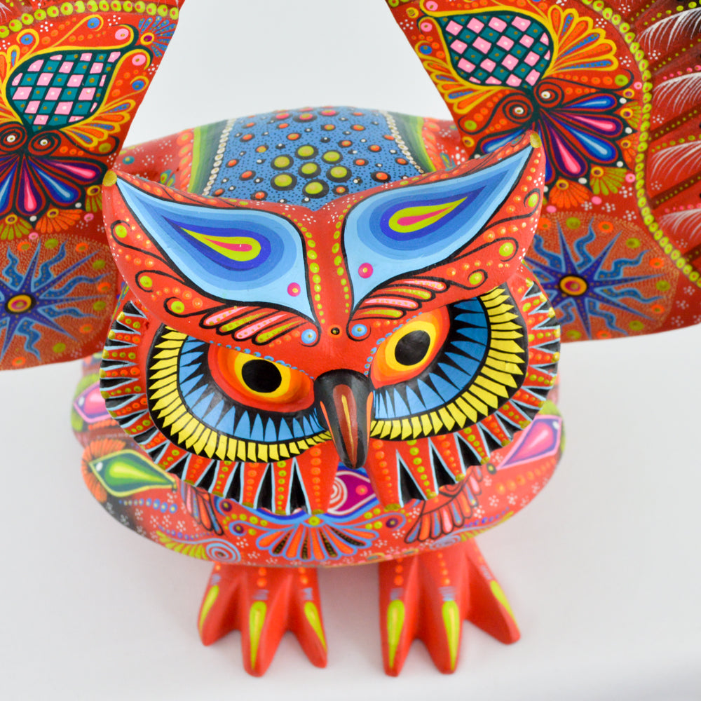 Owl Alebrije Oaxaca Wood Carving - magiamexica.com