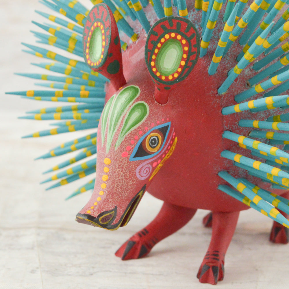 Alebrije Oaxacan Wood Carving Porcupine - Magia Mexica