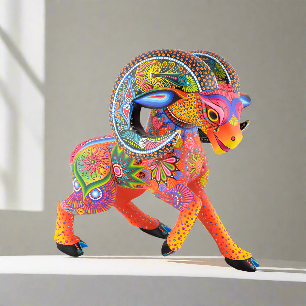 Ram Alebrije Oaxacan Wood Carving