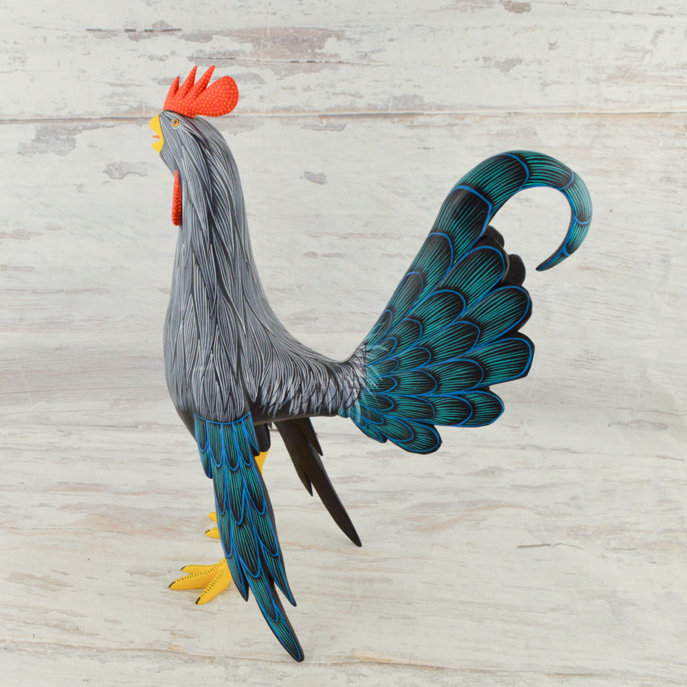 Rooster Alebrije Oaxacan Wood Carving - magiamexica.com