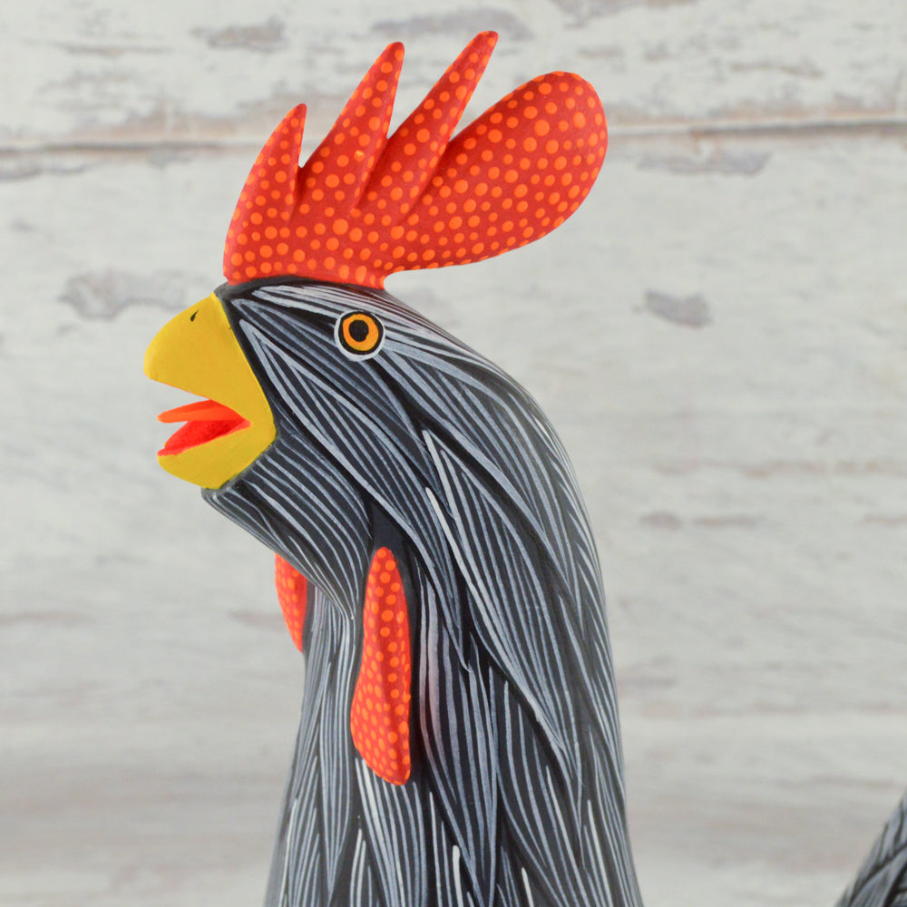 Rooster Alebrije Oaxacan Wood Carving - magiamexica.com