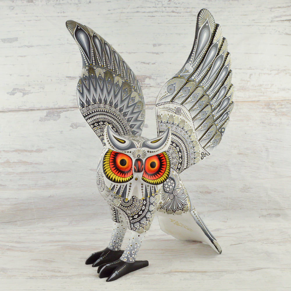 Owl Alebrije Oaxacan Wood Carving - magiamexica.com