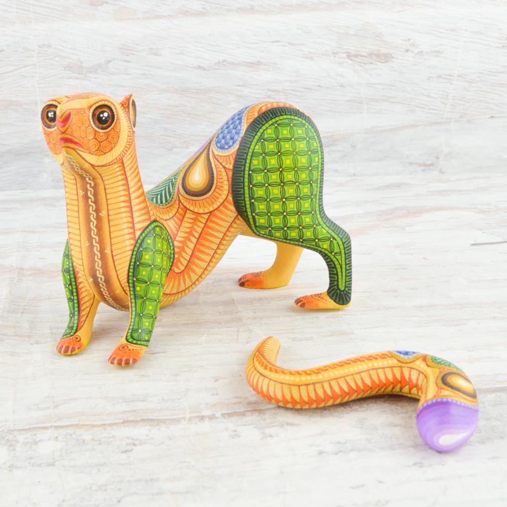 Alebrije Oaxacan Wood Carving Otter - Magia Mexica