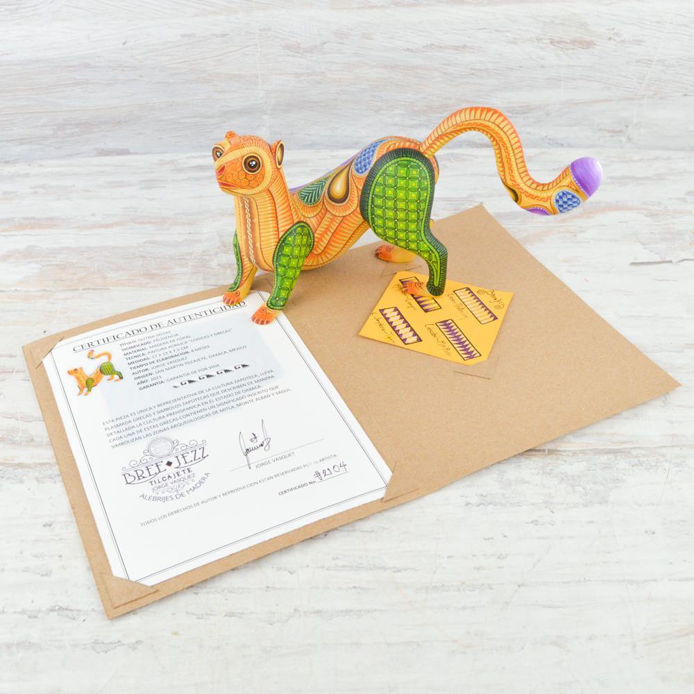 Alebrije Oaxacan Wood Carving Otter - Magia Mexica