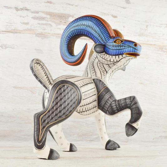 Alebrije Oaxacan Wood Carving Ram - Magia Mexica