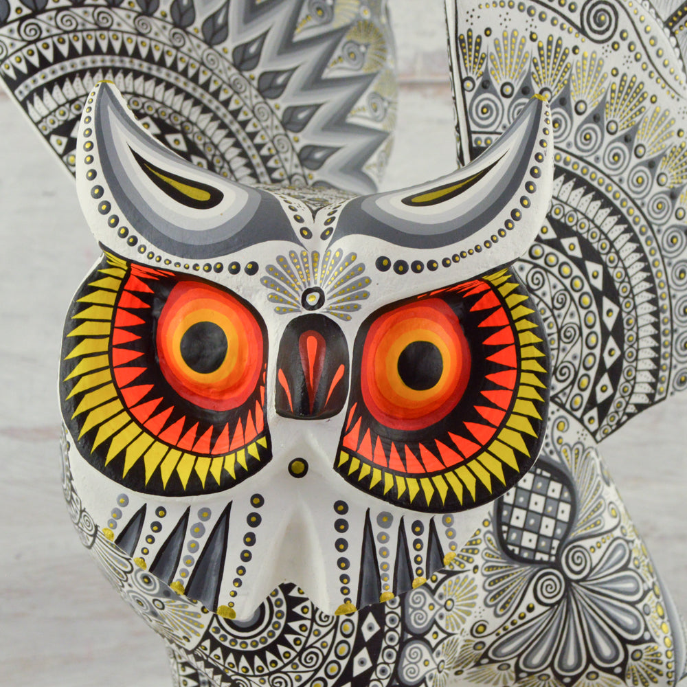 Owl Alebrije Oaxacan Wood Carving - magiamexica.com