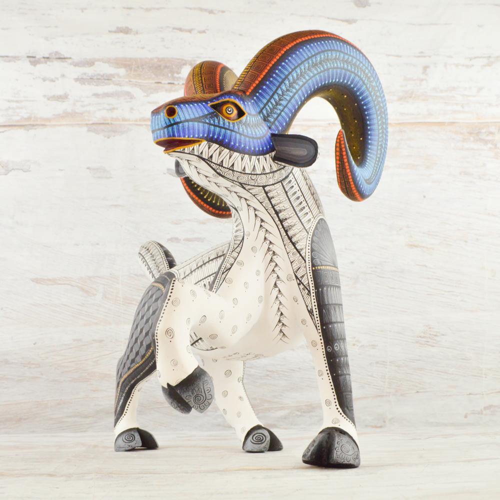 Alebrije Oaxacan Wood Carving Ram - Magia Mexica
