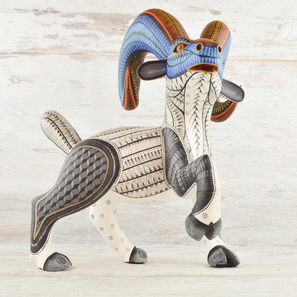 Alebrije Oaxacan Wood Carving Ram - Magia Mexica