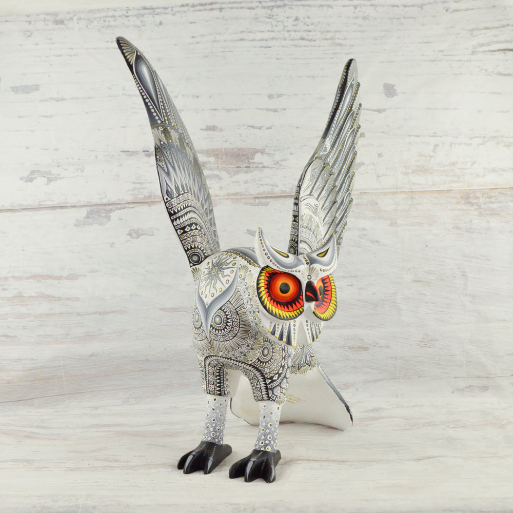Owl Alebrije Oaxacan Wood Carving - magiamexica.com