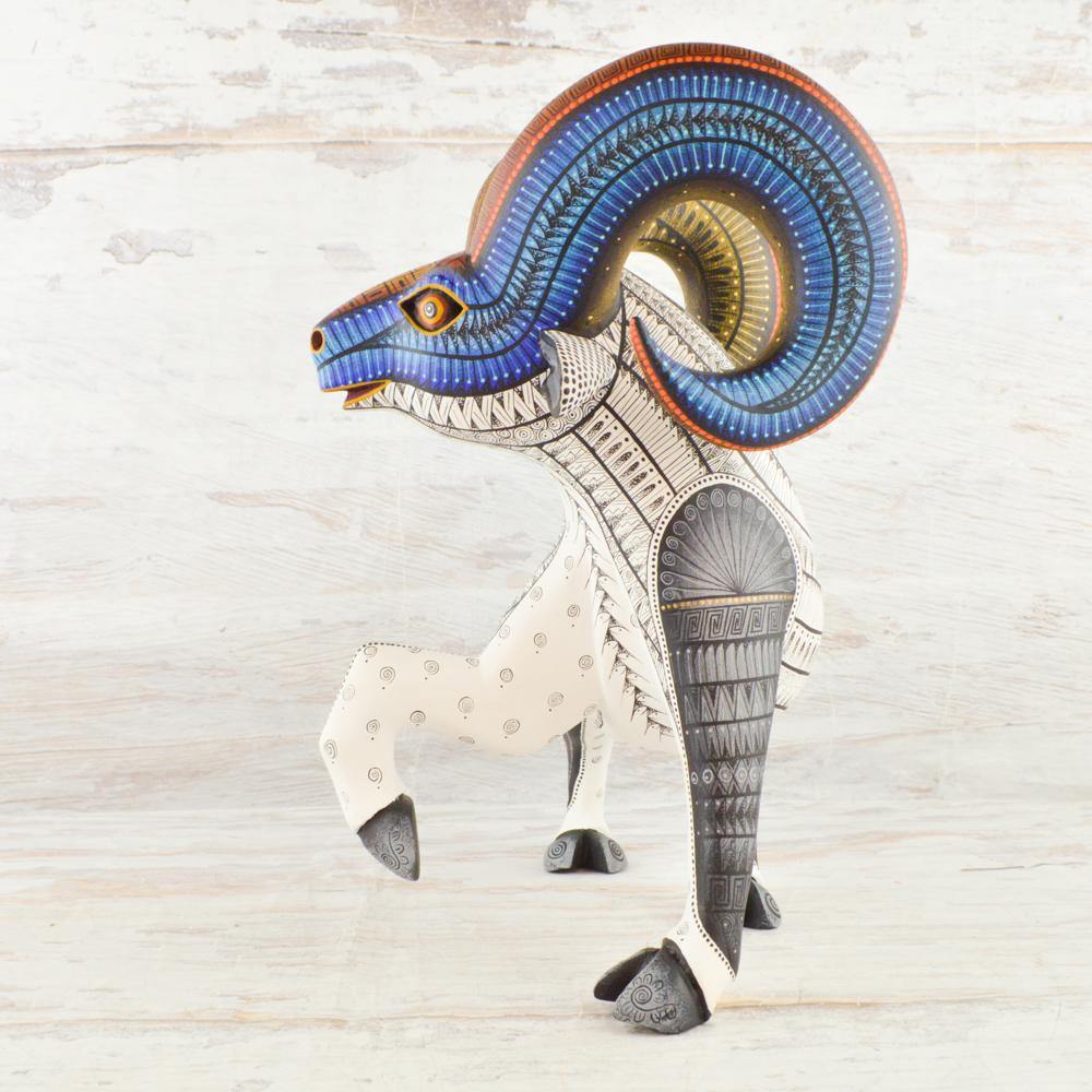 Alebrije Oaxacan Wood Carving Ram - Magia Mexica