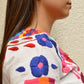 Embroidered Mexican Blouse | White - Alebrije Huichol Mexican Folk art magiamexica.com