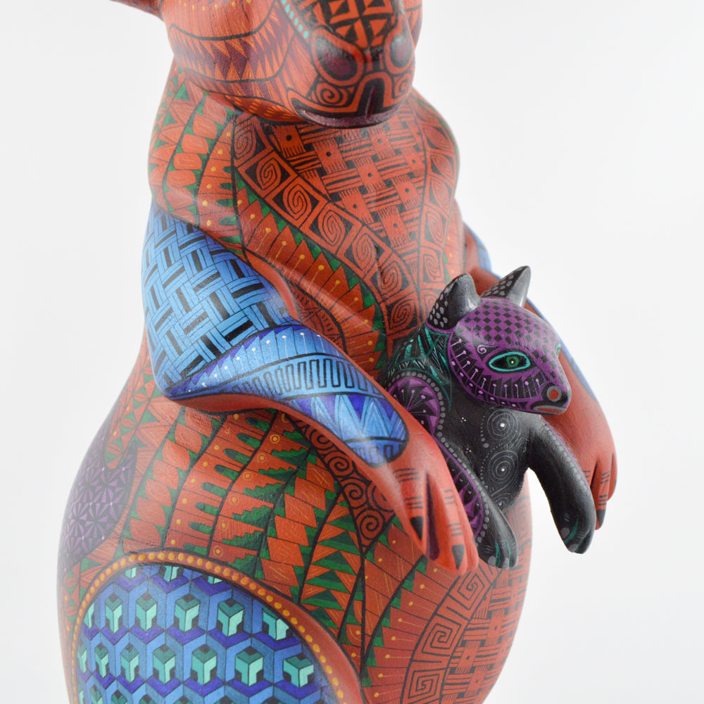 Kangaroo Alebrije Oaxacan Wood Carving - magiamexica.com