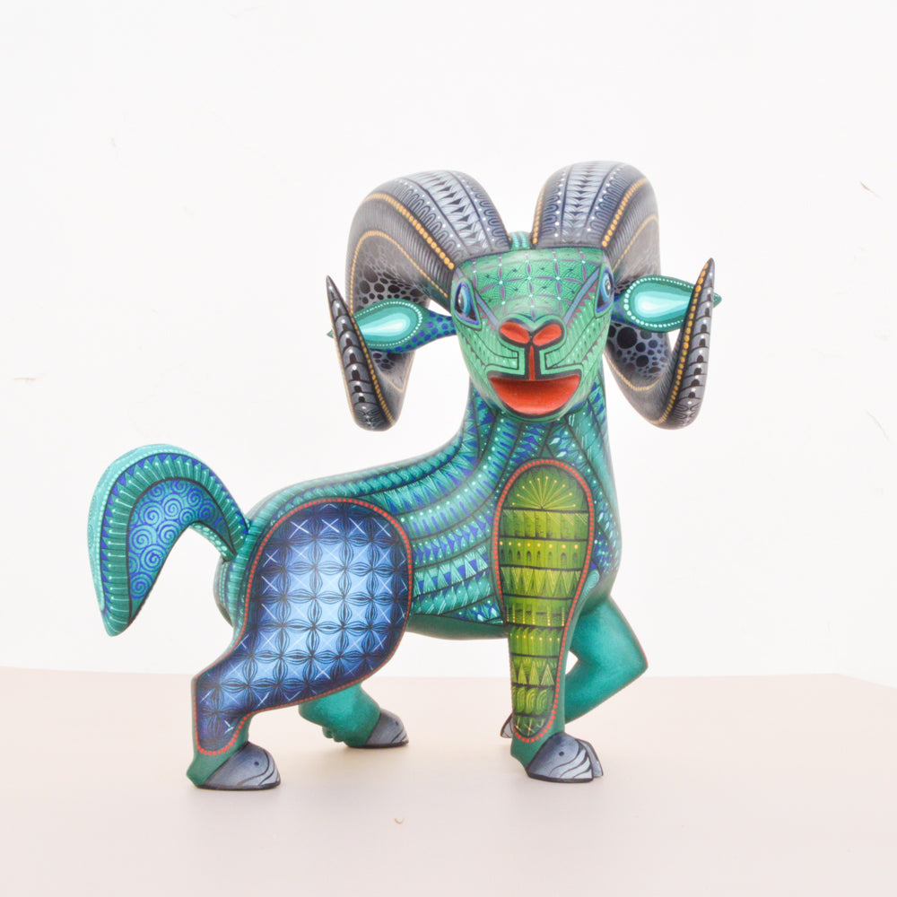Ram Alebrije Oaxacan Wood Carving  - magiamexica.com